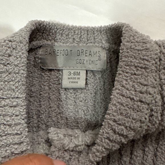 Barefoot Dreams Baby 3-6M Cozychic Ribbed Soft One Piece Outfit Comfy Winter - Picture 5 of 6